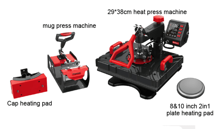 Kit 8 accessoires presse P8100 avec résistances mugs coniques et droits