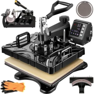 Presse à chaud P8100 multifonction 5 en 1 design blanc rouge