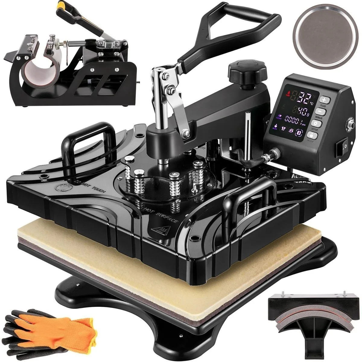 Presse à chaud P8100 multifonction 5 en 1 design blanc rouge