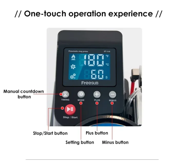 Écran de contrôle LCD tactile machine à mug ST-110