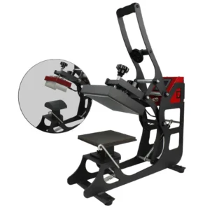 Presse à casquette CP2815 rouge et noir avec plateau incurvé 8x15cm