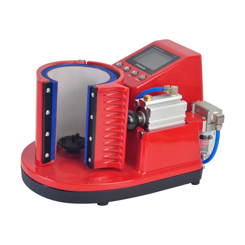 Presse à mug pneumatique automatique ST-110 couleur rouge design moderne