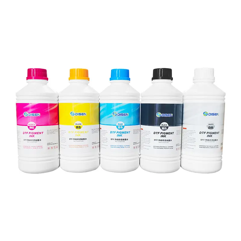 Encre DTF Premium 1L Disen (CMJN + Blanc) | Compatible Epson i3200/XP600 – Image 2