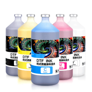 Bouteille d'encre DTF DF6301 origine Japon, 1 litre, qualité premium pour imprimantes textiles i3200 et L1800.