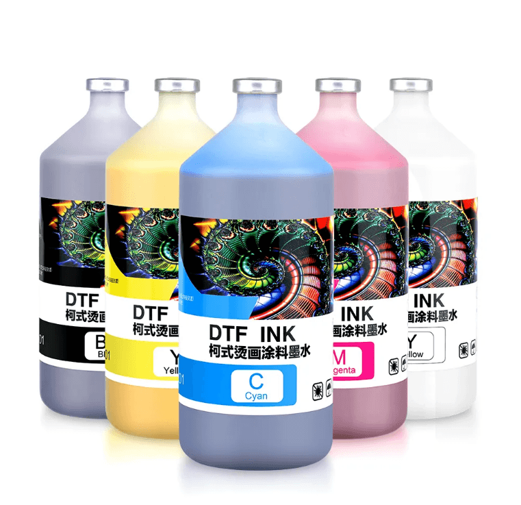 Bouteille d'encre DTF DF6301 origine Japon, 1 litre, qualité premium pour imprimantes textiles i3200 et L1800.