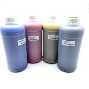 Bouteilles d'encre Eco-Solvant 1L (Cyan, Magenta, Jaune, Noir) gamme originale pour têtes Epson i3200.