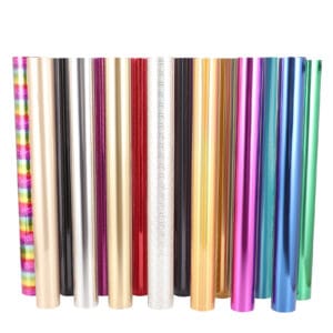 Rouleau de Flex Hologramme (vinyle iridescent) origine Corée avec reflets multicolores pour transfert textile.