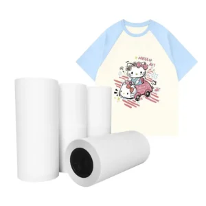 Rouleau film PET DTF mat 100 mètres pour impression textile.