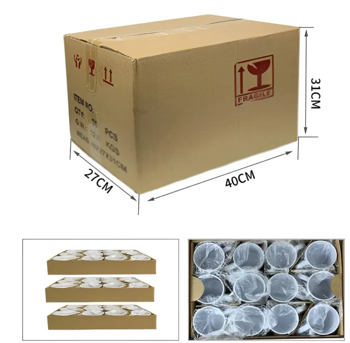 Carton de 36 pièces de mugs M19 forme roche pour professionnels.