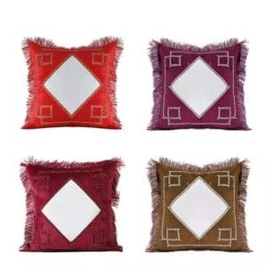 Coussin rectangulaire blanc toucher coton pour sublimation personnalisé Maroc.