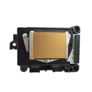 Vue de face de la tête d'impression Epson DX7 originale surface dorée pour imprimante eco-solvant.