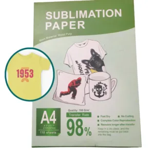Papier sublimation A4 110 feuilles taux de transfert 98% Maroc