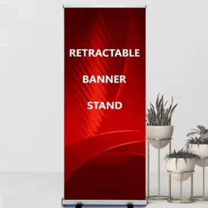 Roll up publicitaire en aluminium 85x200 cm pour exposition au Maroc