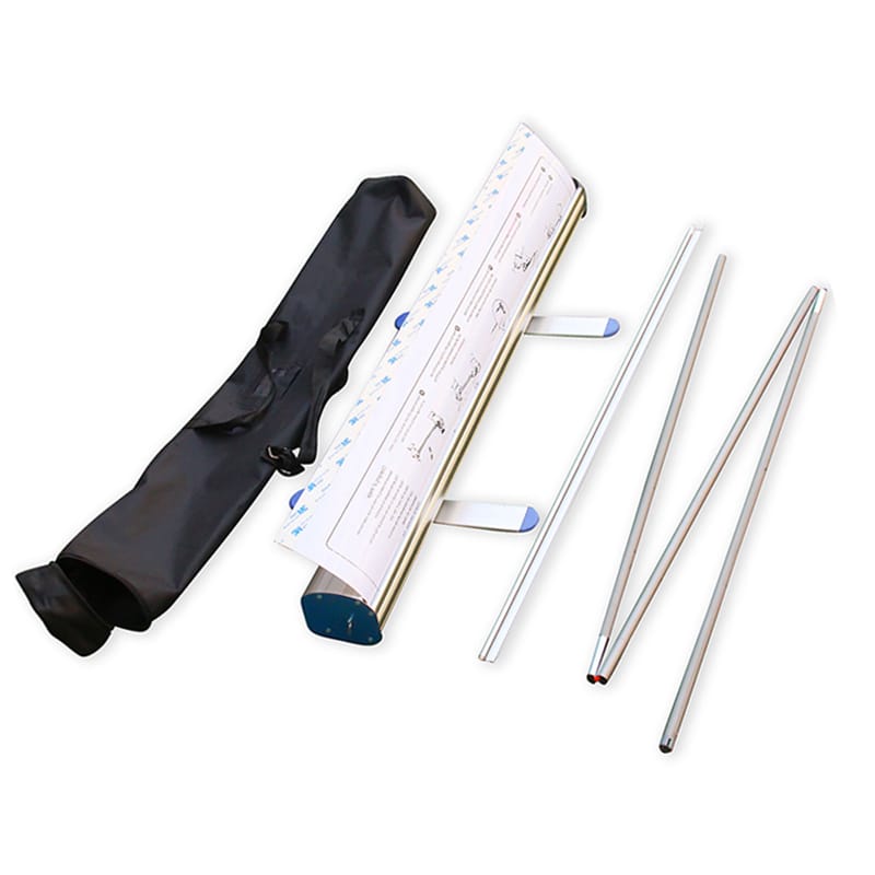 Détail de la base légère en aluminium pour support enroulable