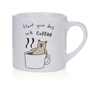 Mug blanc en céramique 6 oz de 177 ml pour impression par sublimation thermique