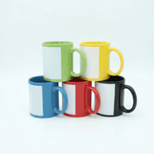 Mug blanc à patch M6 en céramique 320 ml pour impression par sublimation thermique