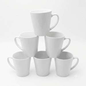Mug blanc conique en céramique 330ml 12 oz-C pour impression par sublimation thermique